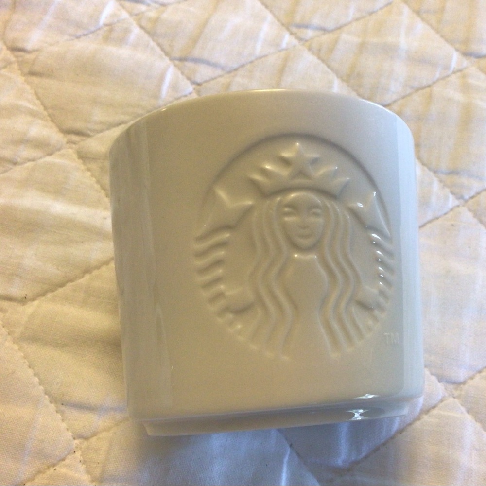 Starbucks - White Esspresso Custom Markable Limited 3 Inch Coffee Tea Mug Cup